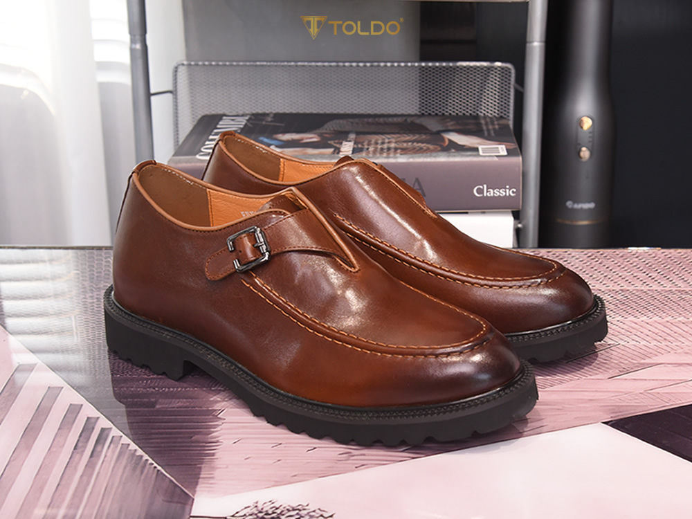 Giày cao 7cm đế eva siêu nhẹ da thật 12